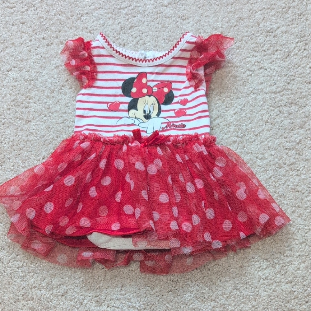 Disney Baby Minnie Mouse Polka Dot With Tulle Dress